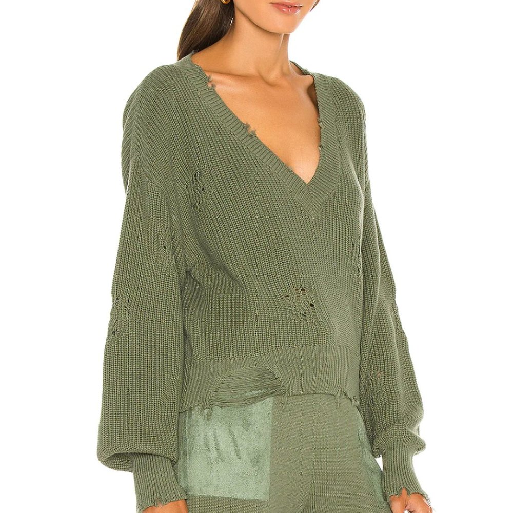SER.OY.A Distressed Knit Sweater - Picture 2 of 4
